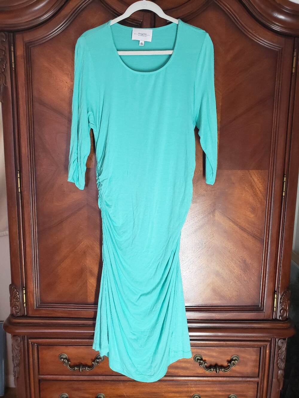 Ruched Teal Maxi Dress by Eloquii